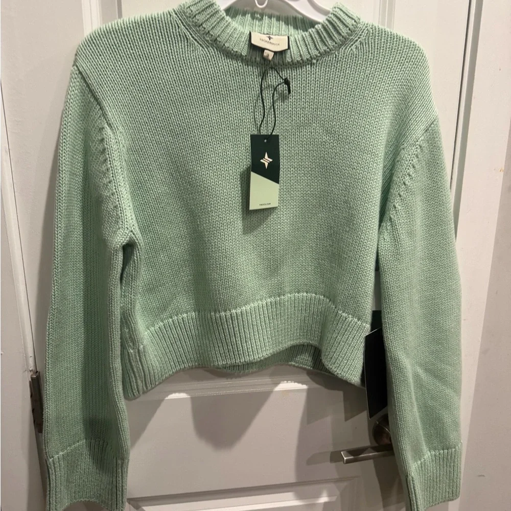 Tuckernuck Mint Green Knit Sweater Size Small - Picture 4 of 12